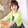 韩国童装女童夏装2015糖果，荧光色儿童，公主简约开衫空调外套