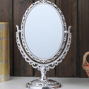 8寸桌面双面台式化妆镜子大号时尚梳妆镜，欧式台镜安娜苏公主镜