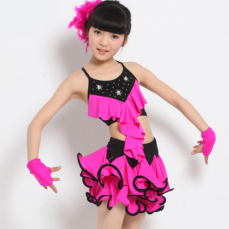 儿童拉丁舞服少儿表演服装恰恰 交际舞幼儿比赛服装女童广场舞