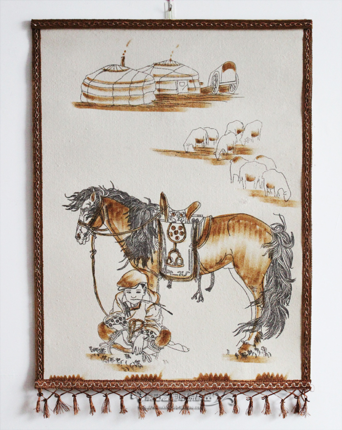 内蒙古毡画 蒙古族特色手工烫毡画羊毛毡画挂画牧马人毡画装饰品|msdalam kategori Ciri-ciri kraftangan, Minoriti mempunyai kraf, Mongolia ciri-ciri, 蒙古皮 lukisan - dari Buy2taobao.com untuk memberikan perkhidmatan ejen Taobao profesional membeli
