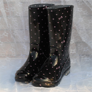 时尚冬款雨鞋高筒雨靴女式晴雨两用水鞋套鞋可脱卸保暖雨靴