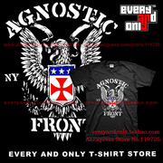Agnostic Front硬核先驱Eagle 2013老鹰动物印花图案流行圆领T恤
