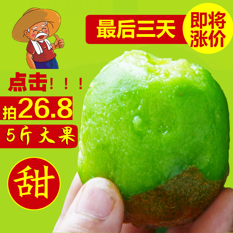 SHANMEI 周至新鲜水果绿心奇异果弥猴桃猕猴桃大果净重5斤包邮