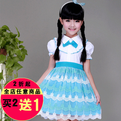 女大童连衣裙夏季10岁女孩夏装公主裙纱裙12