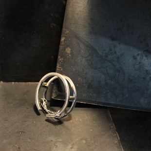 纯手工银戒指 S925 线条款 小众设计 原创定制，订制，匠心