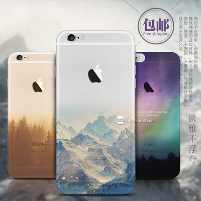 标题优化:新品雪山iPhone6 plus手机壳超薄5.5寸透明软壳保护套简约文艺潮