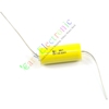 630v黄色穿心轴向胆机耦合薄膜电容，发烧无极铜脚音频音响1.0uf