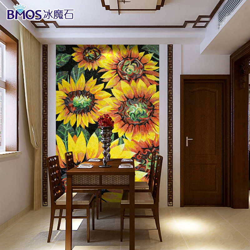 冰魔石冰玉马赛克精剪画背景墙玄关拼花餐厅艺术瓷砖拼图 向日葵在类目 家装主材, 瓷砖, 马赛克中 - 来自Buy2taobao.com提供专业的淘宝代购服务
