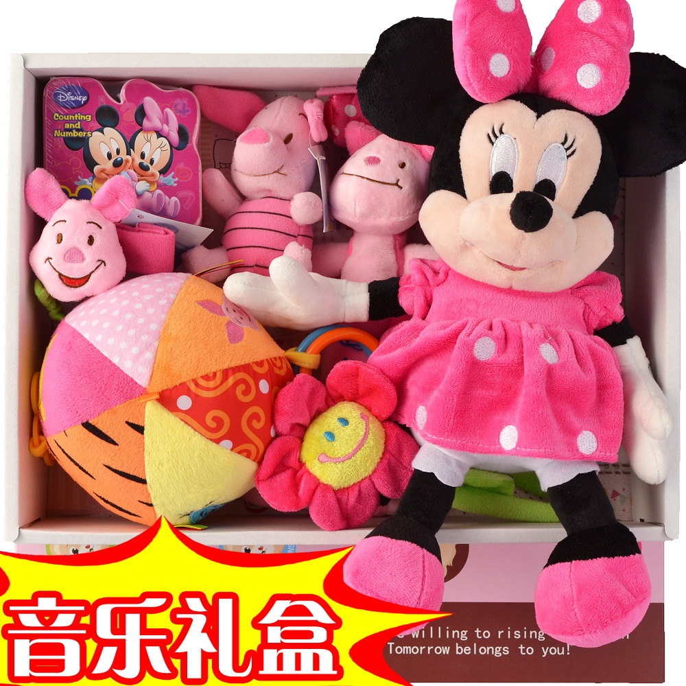 Disney迪士尼毛绒玩具套装婴儿初新生儿礼盒满月百日周岁送礼物品在类目 玩具/童车/益智/积木/模型, 幼儿响铃/布玩/安抚玩具, 摇铃中 - 来自Buy2taobao.com提供专业的淘宝代购服务