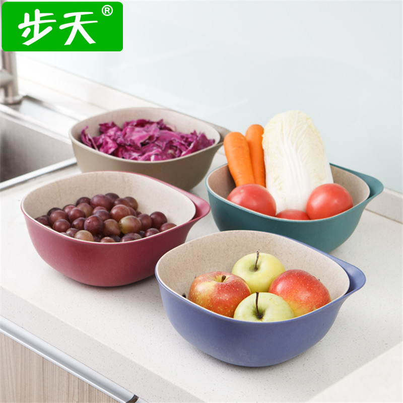 家用双层洗菜盆沥水篮客厅厨房糖果盘果蔬盆筐水果篮子塑料洗菜篮在类目 餐饮具, 餐具, 果盆/果盘/果篮中 - 来自Buy2taobao.com提供专业的淘宝代购服务