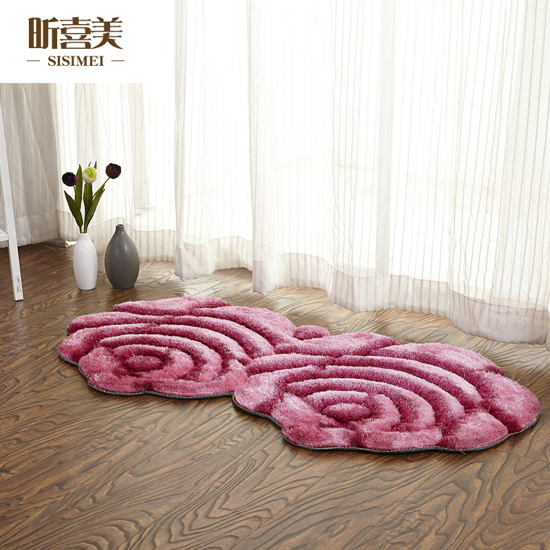 thickening three-dimensional rose shape Jubilation Marriage room lovely carpet a living room Study bedroom Bedside blanket Entrance matsin the Home Fabric , Carpet category - from Buy2taobao.com to provide professional Taobao agent buy service