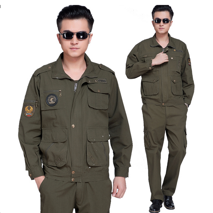 军旅工作服套装男 纯棉电焊服工作服户外工装劳保服在类目 女装/女士精品, 套装/学生校服/工作制服, 职业女裤套装中 - 来自Buy2taobao.com提供专业的淘宝代购服务