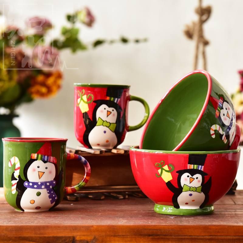 Know the root originality lovers Christmas gifts relief Hand drawn Red earth ceramics lovers Right cup Mug suitin the Home accessories , Creative Jewelry , Funny cup category - from Buy2taobao.com to provide professional Taobao agent buy service