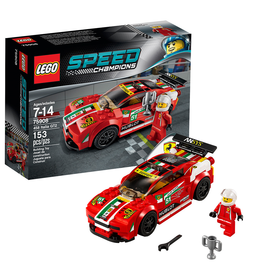乐高超级赛车75908法拉利458 Italia GT2 LEGO 玩具积木