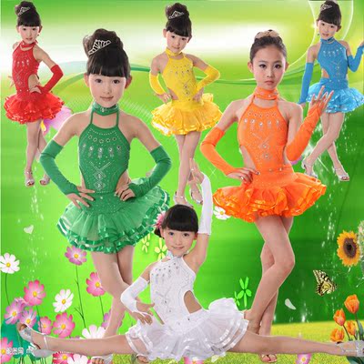 标题优化:新款六一儿童演出服长袖拉丁舞裙芭蕾舞服装舞台服包邮