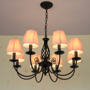 法式吊灯铁艺蜡烛台灯现代简约美式客厅，餐厅卧室灯轻奢复古吊顶灯