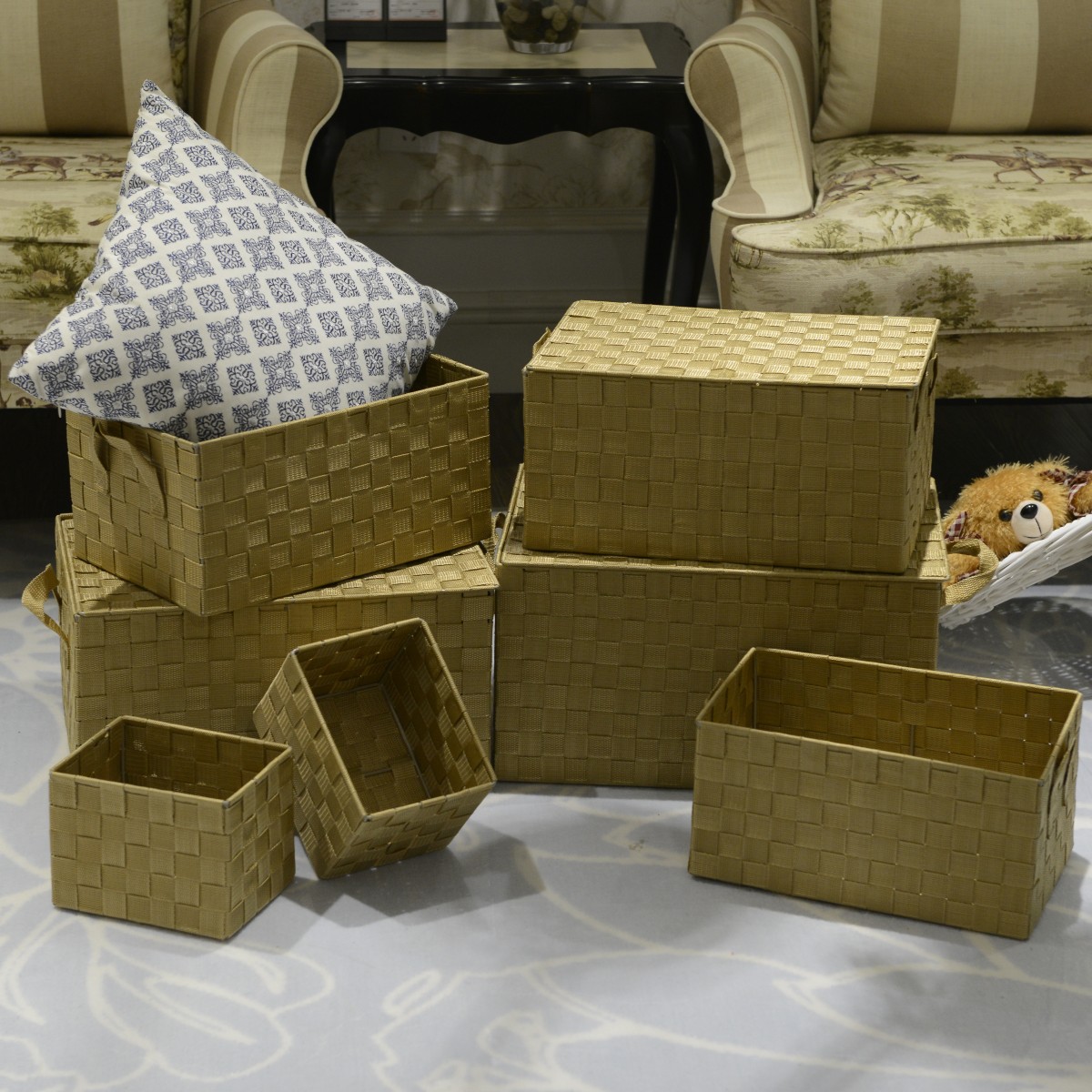 Non willow rattan weaving Nylon Large Covered storage box Borneol weave lidless Storage baskets boxin the Storage consolidation , Home Storage appliances , Storage bucket , Laundry Bin category - from Buy2taobao.com to provide professional Taobao agent buy service