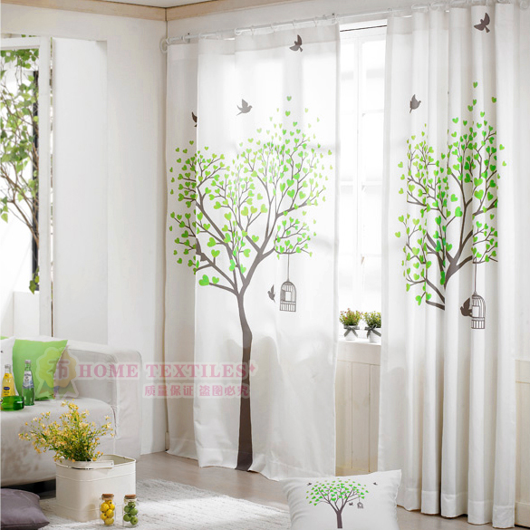 Korean-style children curtain bedroom a living room Cotton paragraph cloth finished product Trees cage curtain Can be customizedin the Home Fabric , Curtains and curtain accessories , Custom curtains category - from Buy2taobao.com to provide professional Taobao agent buy service