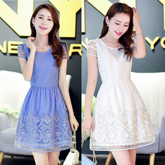 欧根纱连衣裙2014新款夏装正品牌<em>女装</em>艾哲海