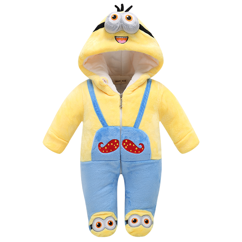 Baby coveralls winter baby Yellow people Romper Newborn Animal shapes Romper thickening Children climbing clothesin the Children/Baby/Family fitted , Jumpsuit/Climbing clothes/Romper category - from Buy2taobao.com to provide professional Taobao agent buy service
