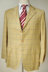 公价22500！意大利顶级手工Belvest大窗格全羊毛西装外套 50单西