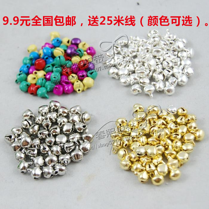 6-14mm Word small bell Gold and silver Colored bell DIY Bracelet Anklet partsin the Accessories/Fashion Jewelry, Other Jewelry category - from Buy2taobao.com to provide professional Taobao agent buy service