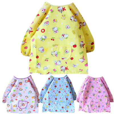 厂家直销 宝宝全棉反穿衣/防水儿童罩衣男女 婴幼儿吃饭衣  批发