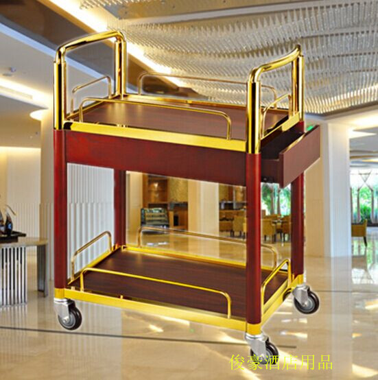 Deluxe type Hot Pot Distribution hotel Lobby luxury Liquor Trolley Double deck dining car KTV wheelbarrowin the Business/Office Furniture , Dining/Baking furniture , Diner category - from Buy2taobao.com to provide professional Taobao agent buy service
