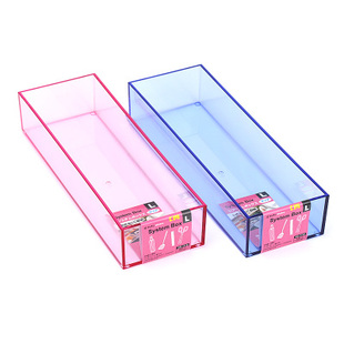日本亚克力抽屉收纳盒桌面整理盒，文具笔餐具杂物分隔盒分类收纳格
