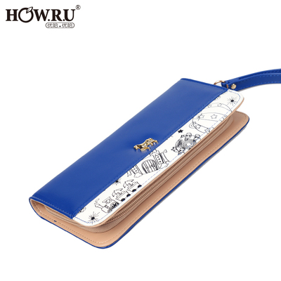 HOWRU优哈2014新款夏季时尚休闲韩版印花卡通拼接女士钱包
