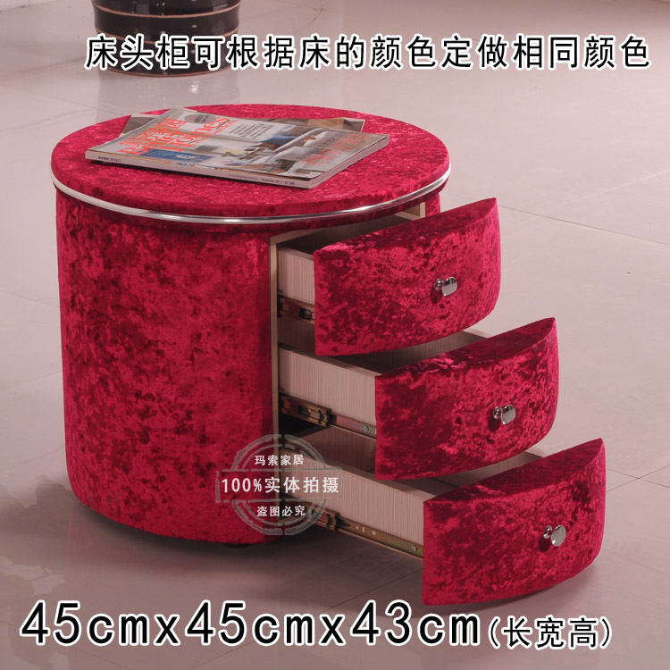 布艺 皮艺 皮子 圆柱形床头柜 床边柜 收纳柜 颜色可定做 圆|msdalam kategori perabot kediaman, kabinet, Meja sisi katil - dari Buy2taobao.com untuk memberikan perkhidmatan ejen Taobao profesional membeli