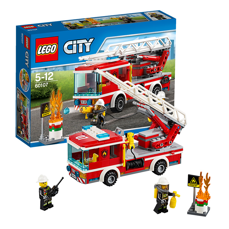 乐高城市系列60107云梯消防车LEGO CITY 积木玩具益智拼插男孩