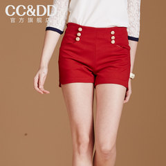 CCDD2014秋装专柜正品新款热裤时尚英伦高腰双排扣西装短裤