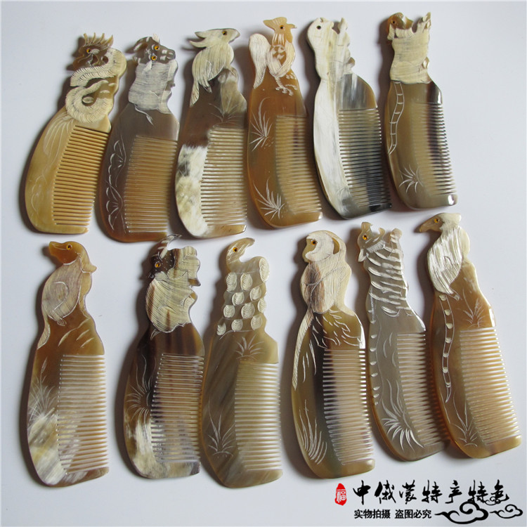 12 Zodiac ox horn comb Inner Mongolia Handicraft Pure natural Buffalo horn comb Healthcare comb Anti-Hair Lossin the Family/Personal Cleaning Tools , Personal care cleaning appliances , Comb/Portable with a mirror , Comb/Makeup comb/Massage comb category - from Buy2taobao.com to provide professional Taobao agent buy service