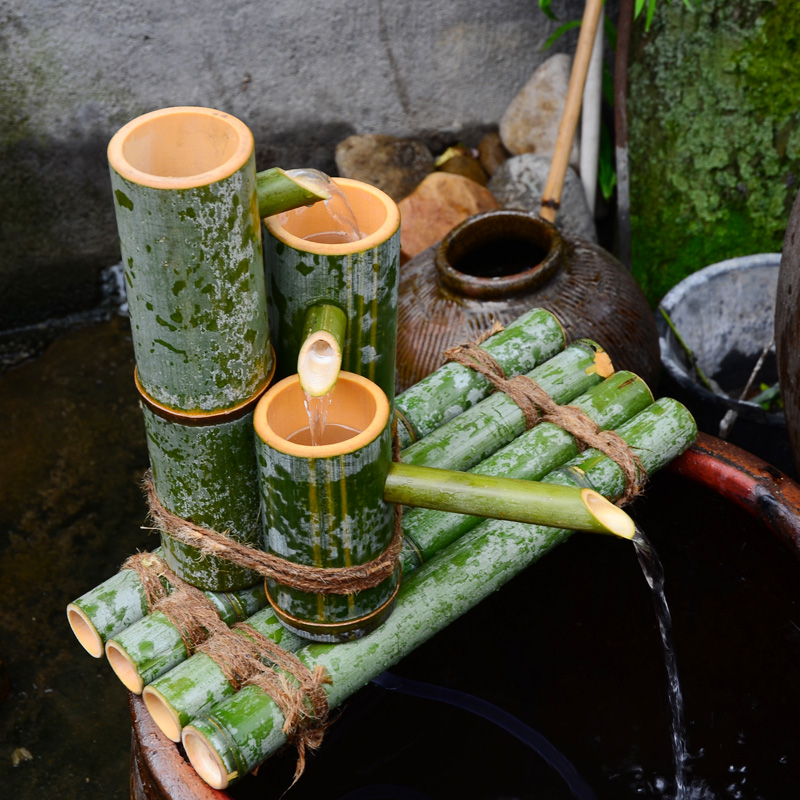 新鲜楠竹手工制作 三根竖流水竹排底座 鱼缸石槽竹子流水过滤器在类目 商业/办公家具, 城市家具, 美化丰富空间设施, 喷泉中 - 来自Buy2taobao.com提供专业的淘宝代购服务