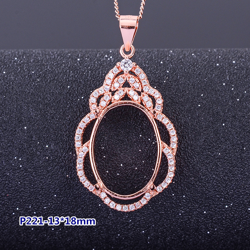 New products 925 Sterling Silver Pendant Pendant Female models Necklace Oval 13*18 Precious stonesin the Accessories/Fashion Jewelry, Pendant/Pendant category - from Buy2taobao.com to provide professional Taobao agent buy service