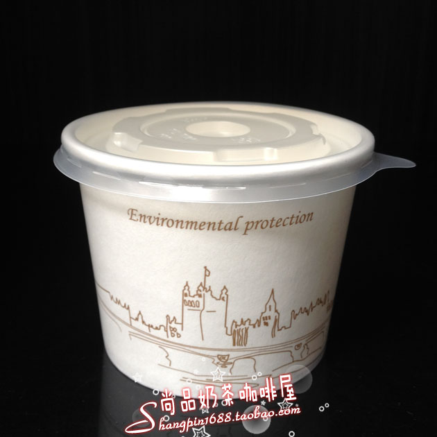 一次性食品包装盒 360ML加厚打包纸碗 冰粥碗带盖 双淋膜甜品碗|ruв категории кухня/посуда, барбекю/выпечка утварь, выпечка diy приборов, закуски коробку/упаковка мешок - от Buy2taobao.com для оказания профессиональной услуги покупки агента Taobao
