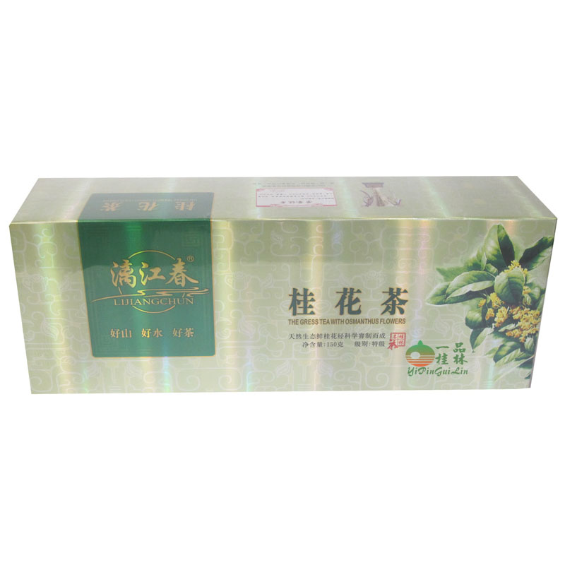 Guilin specialty Lijiang Chungui scented tea 150g strip sweet-scented osmanthus Green Tea Gifts Tea ceremony Tea bagsin the Tea , Replacement/Flowers/Fruit/Tea reprocessing , Replacement/Herbal Tea category - from Buy2taobao.com to provide professional Taobao agent buy service