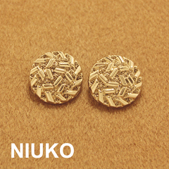 NIUKO 金色高档大衣钮扣子 时尚设计纽扣 风衣西服扣服装辅料