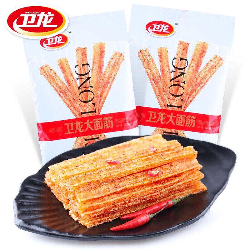 卫龙大面筋68g*5袋豆干麻辣熟食小辣条豆腐亲嘴烧辣片小吃零食品