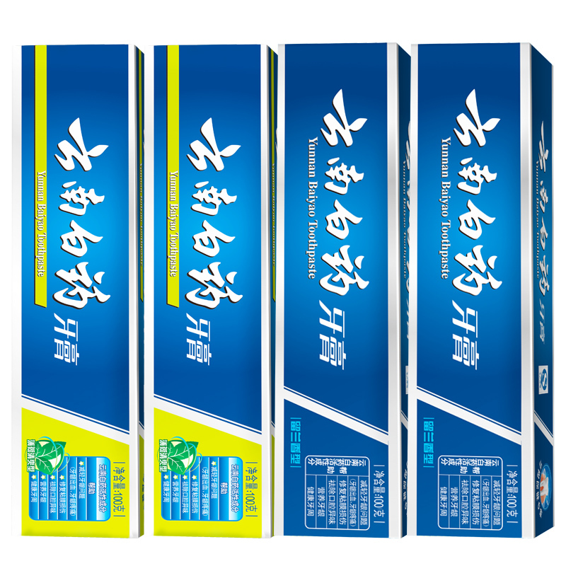 Baiyao quality goods Mint Refreshing Flavor 100 gram *4 Total support 400 gramin the Care cleaners/Sanitary napkins/Paper/Aromatherapy , Shampoo bath/Personal cleanliness , Oral Care , Toothpaste category - from Buy2taobao.com to provide professional Taobao agent buy service