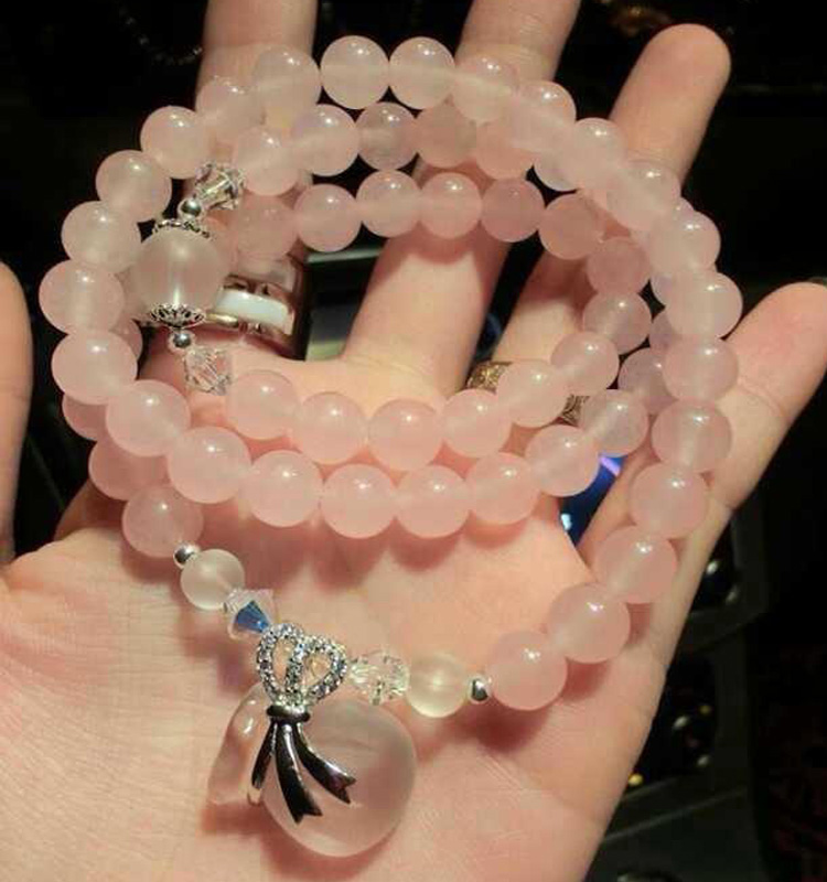 天然手链粉水晶 招桃花 女饰品礼物泰银钱袋多层圈招财旺财首闺蜜|msdalam kategori Aksesori/Barang Kemas Fesyen, gelang - dari Buy2taobao.com untuk memberikan perkhidmatan ejen Taobao profesional membeli