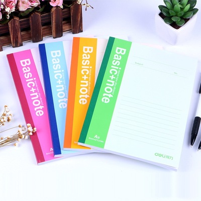 得力7653软抄本/A5 记事本/60页无线软面抄/练习本/日记本