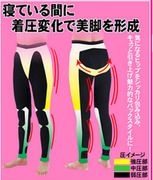 出口日本女带压力长裤锗钛银睡眠，裤分段压力打底裤，九分裤-补货