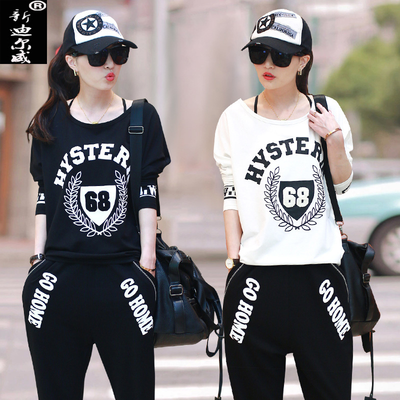 2015秋季 卫衣两件套运动装品牌女士时尚套装