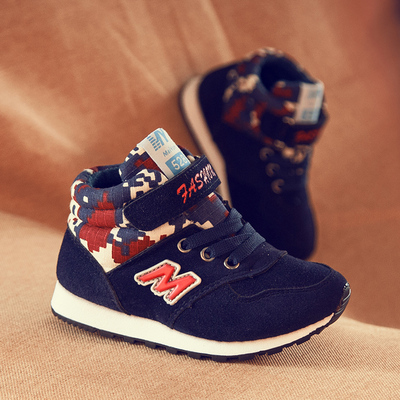 2016冬季二棉鞋宝宝短靴加绒运动男童鞋靴子女童保暖儿童鞋棉布鞋