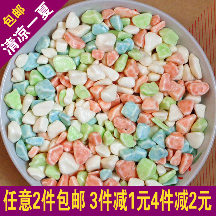 80后经典怀旧零食 彩色石头糖 巧克力 酸奶 奶