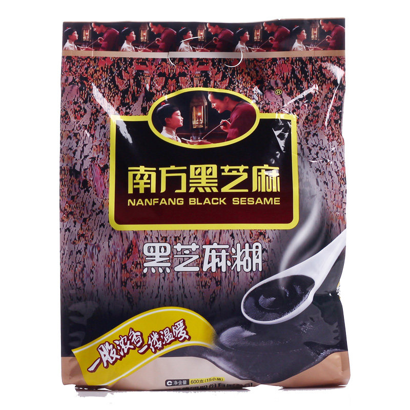 【天猫超市】南方黑芝麻 黑芝麻糊（精装）原味600g/袋 冲饮冲调