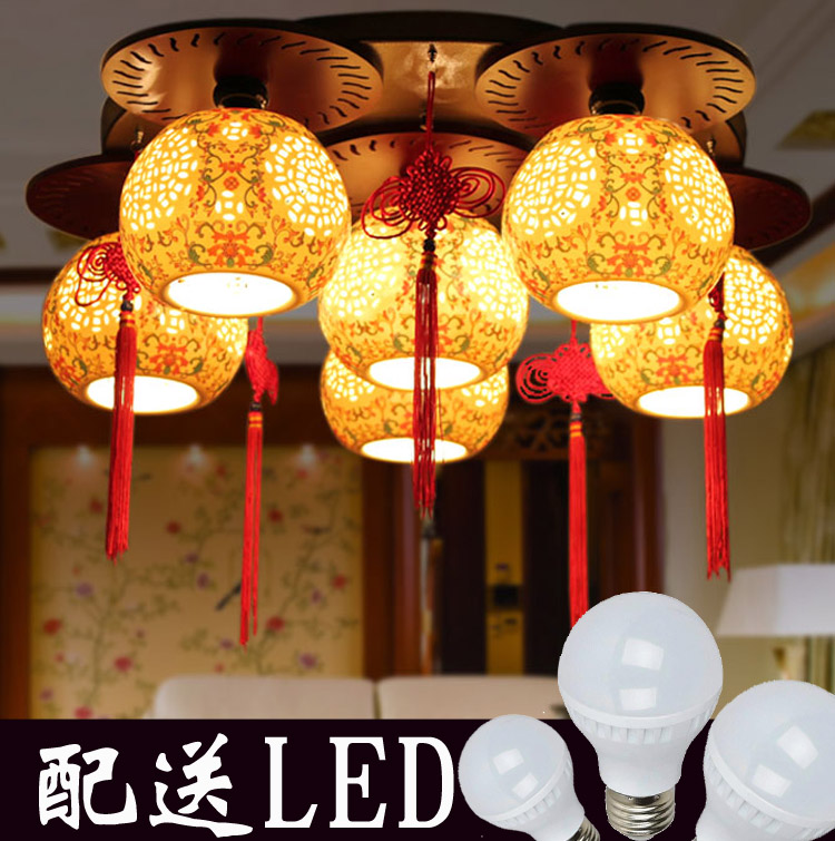 中式吸顶灯具led古典陶瓷客厅卧室餐厅书房茶室茶楼包间圆吸顶灯在类目 家装主材, 灯具灯饰, 吸顶灯中 - 来自Buy2taobao.com提供专业的淘宝代购服务