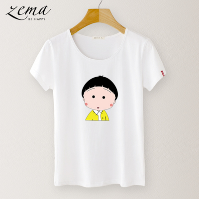 女士短袖T恤卡通动漫夏季女装上衣韩版学生半
